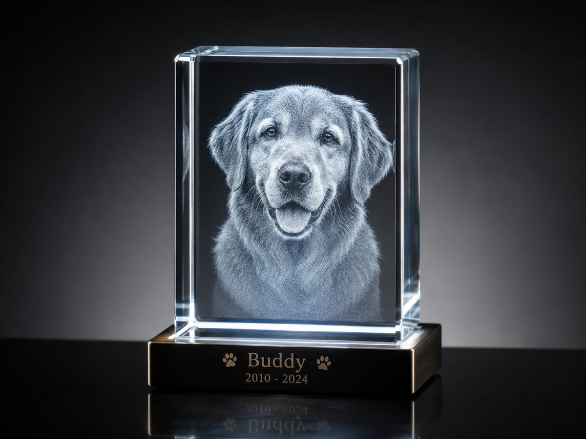 Inner Engraved Crystal 50x50x60mm